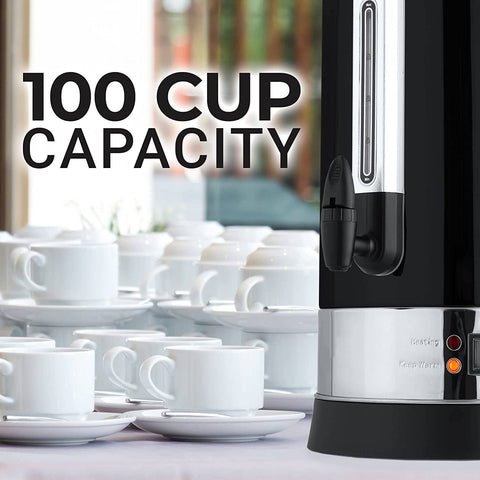 100 Cup Commercial Coffee Urn Black -100 Cup Capacity | Zulay Kitchen - Main Street Roasters