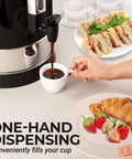 100 Cup Commercial Coffee Urn - One Hand Dispensing | Zulay Kitchen - Main Street Roasters