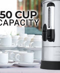 50 Cup Commercial Coffee Urn - Capacity | Zulay Kitchen - Main Street Roasters