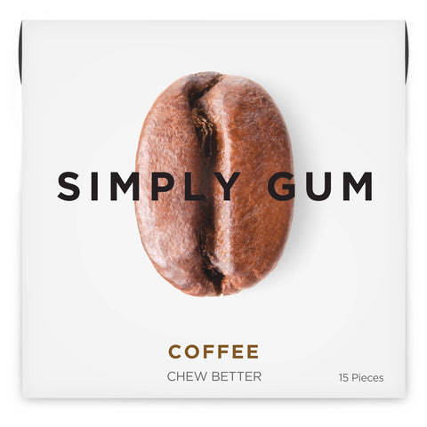 Simply Gum - Coffee Chewing Gum- Natural + Plastic-Free | 12 Pack - Main Street Roasters®