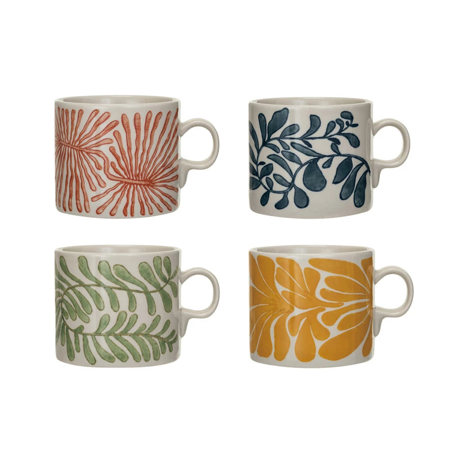 Abstract Hand-Painted Mugs