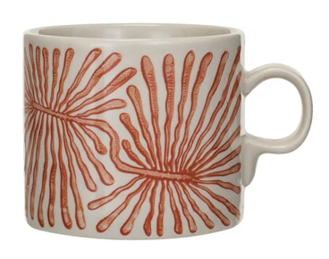 Abstract Hand-Painted Mug - Pink