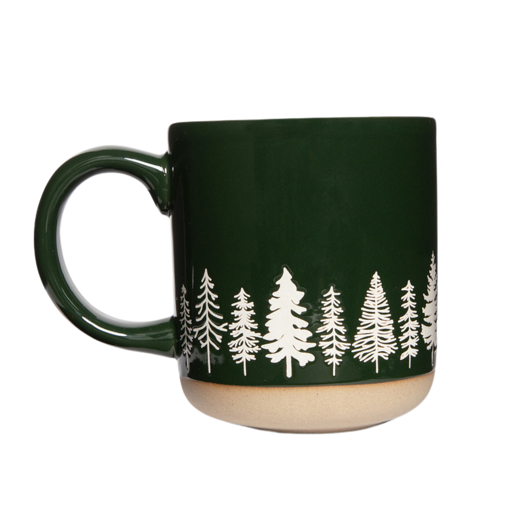 *NEW* Pine Trees Stoneware Coffee Mug - Main Street Roasters