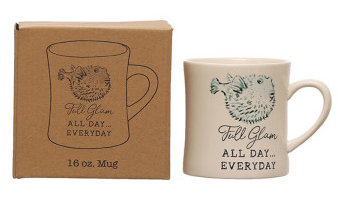 Animal & Saying Mug - Blowfish - Full Glam