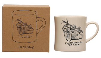 Animal & Saying Mug - Sloth - I'm Holding On For A Friend