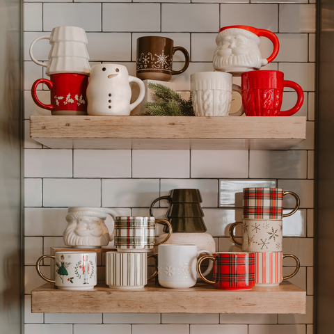 Sweet Water Decor - *NEW* Green Stripe Coffee Mug - Christmas Decor & Gifts - Main Street Roasters®