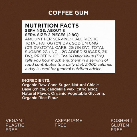 Simply Gum - Coffee Chewing Gum- Natural + Plastic-Free | 12 Pack - Main Street Roasters®