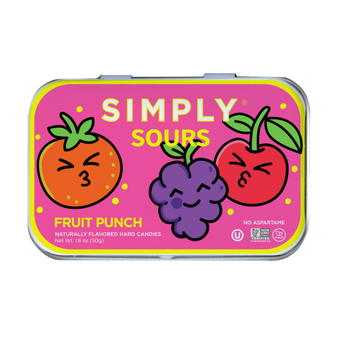 Simply Gum - Simply Sours - Fruit Punch 1.8oz | 6 Tins
