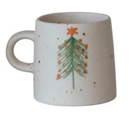 Hand Painted Christmas Tree Mugs - Main Street Roasters