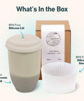Nova Ceramics Travel Mugs - Mist Ceramic Mug – 12oz Reusable Travel Coffee Cup - Main Street Roasters®