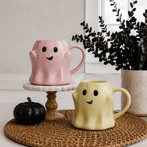 Gia Roma - Pumpkin Shaped Coffee Mug | 16.9oz Ceramic Fall Mug Unique