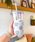 Oak Shore Collective - Bellflowers and Stripes Coffee Sleeve - Main Street Roasters®
