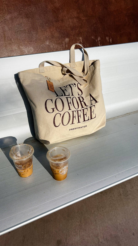 Freshwater Curated Goods - Let's Go For A Coffee Tote