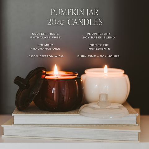 20 oz pumpkin candle features
