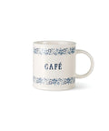 Blue and White Café Stoneware Mug - Main Street Roasters®