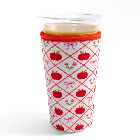 Pippi Post - Apples & Bows Teacher Drink Sleeve