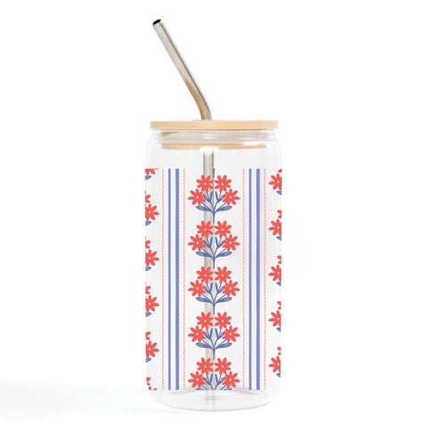 Pippi Post - Floral Americana Glass Can - Main Street Roasters®
