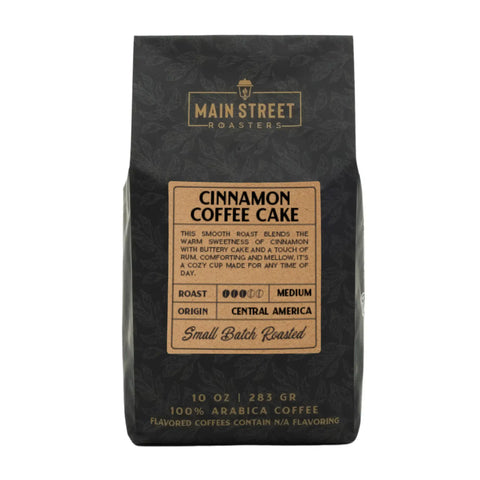 Main Street Roasters Cinnamon Coffee Cake coffee bag