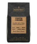 Main Street Roasters Coastal Caramel medium roast coffee in black branded bag