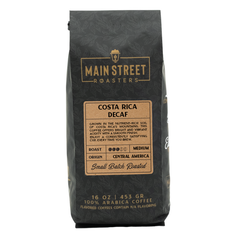 Costa Rican Tarrazu Swiss Water Decaf Coffee WHS - Main Street Roasters®