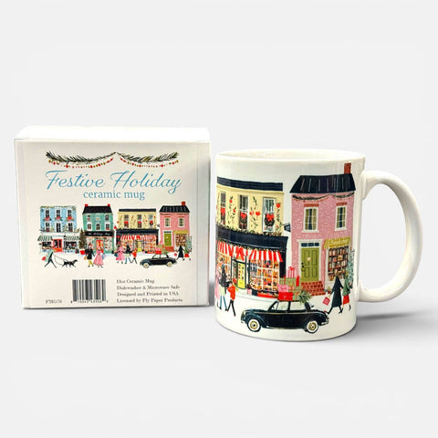 Fly Paper Products - Festive Holiday Town 11oz Ceramic Mug