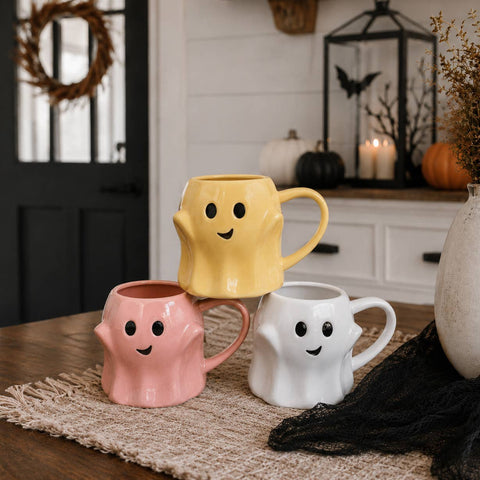 Gia Roma - White Pumpkin Coffee Mug - Fall Decor & Gifts - Halloween