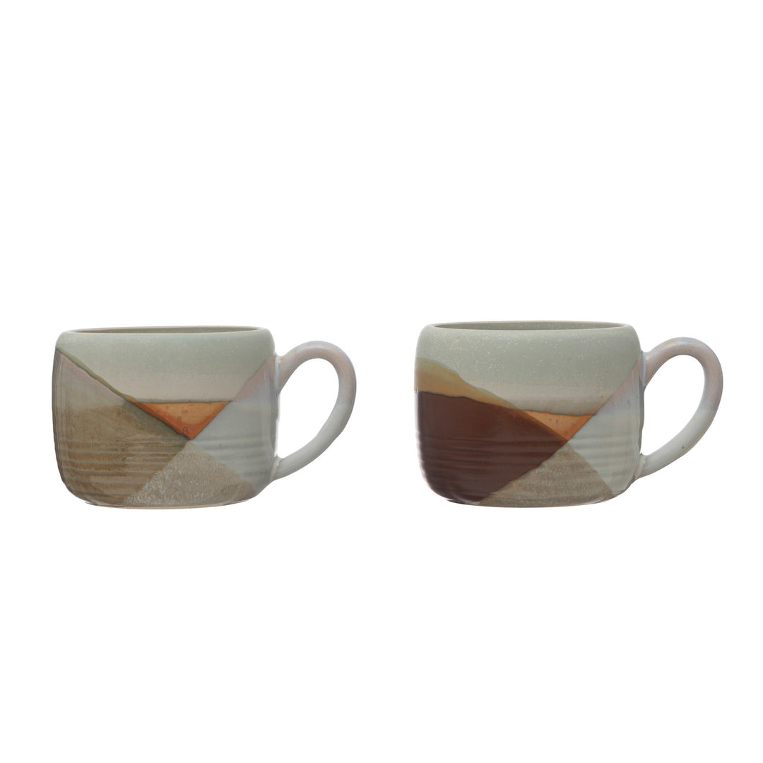 Neutral Designed Stoneware Mugs