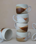 Neutral Designed Stoneware Mugs