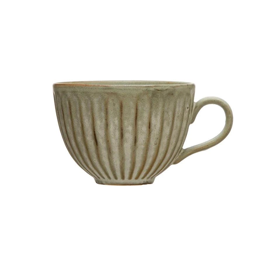 Pleated Stoneware Mug | 16 oz - Main Street Roasters