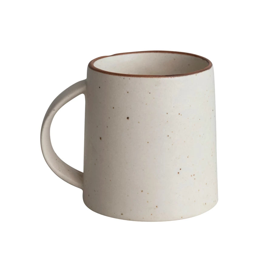 Cream Speckled Stoneware Mug - Main Street Roasters