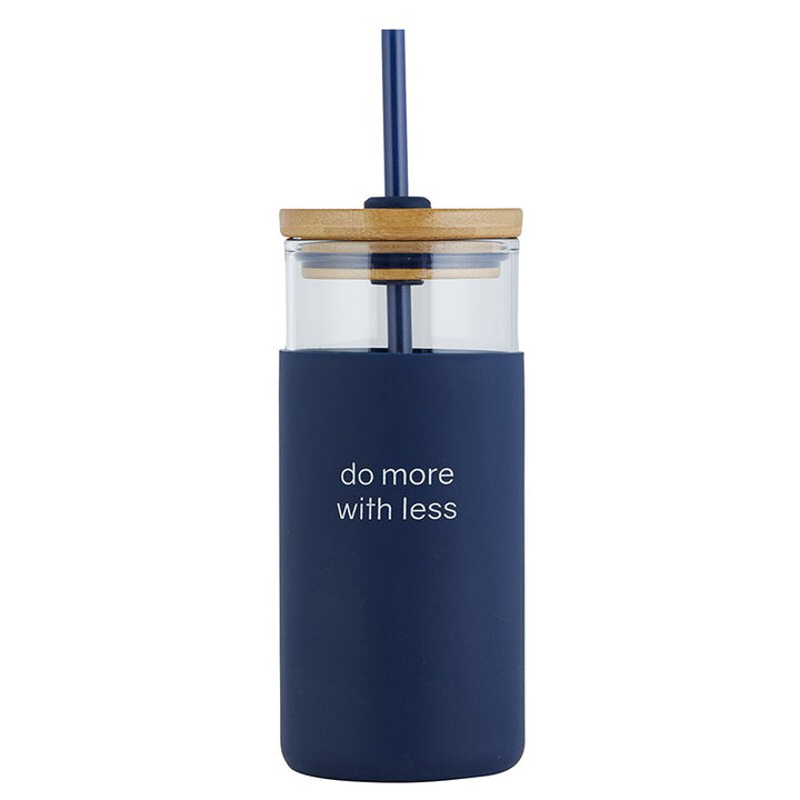 Inspirational Glass Tumbler - do more with less - Main Street Roasters