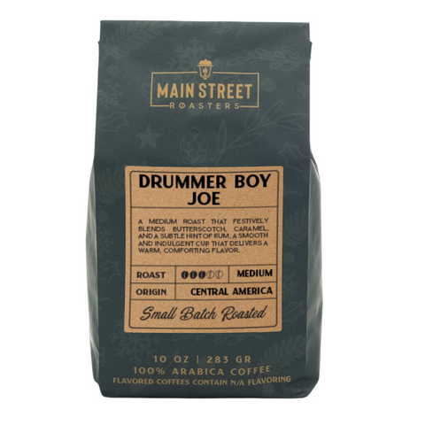 Drummer Boy Joe Flavored Christmas Coffee Decaf holiday coffee 10 ounce