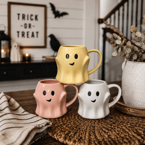 Gia Roma - Pumpkin Shaped Coffee Mug | 16.9oz Ceramic Fall Mug Unique