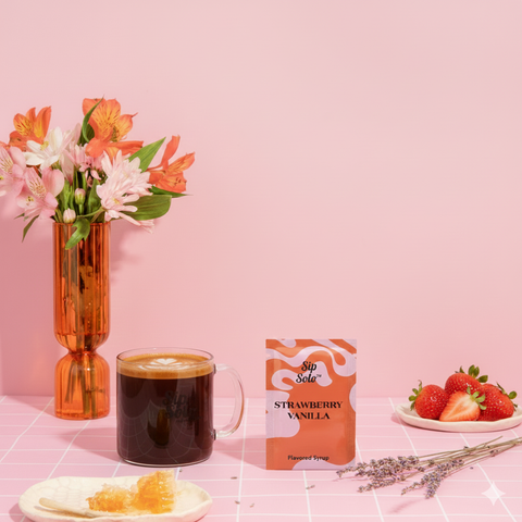 Sip Solo Strawberry Vanilla Single-Serve Flavored Syrup