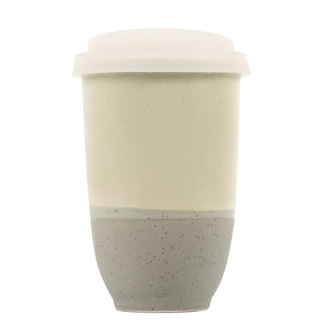 Nova Ceramics Travel Mugs - Mist Ceramic Mug – 12oz Reusable Travel Coffee Cup - Main Street Roasters®