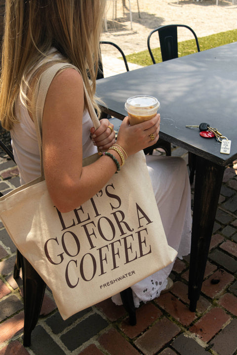 Freshwater Curated Goods - Let's Go For A Coffee Tote