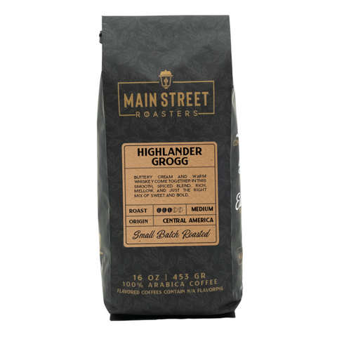 Highlander Grogg Flavored Coffee WHS - Main Street Roasters®