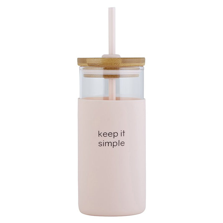 Inspirational Glass Tumbler - keep it simple - Main Street Roasters