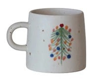 Hand Painted Christmas Tree Mugs - Main Street Roasters