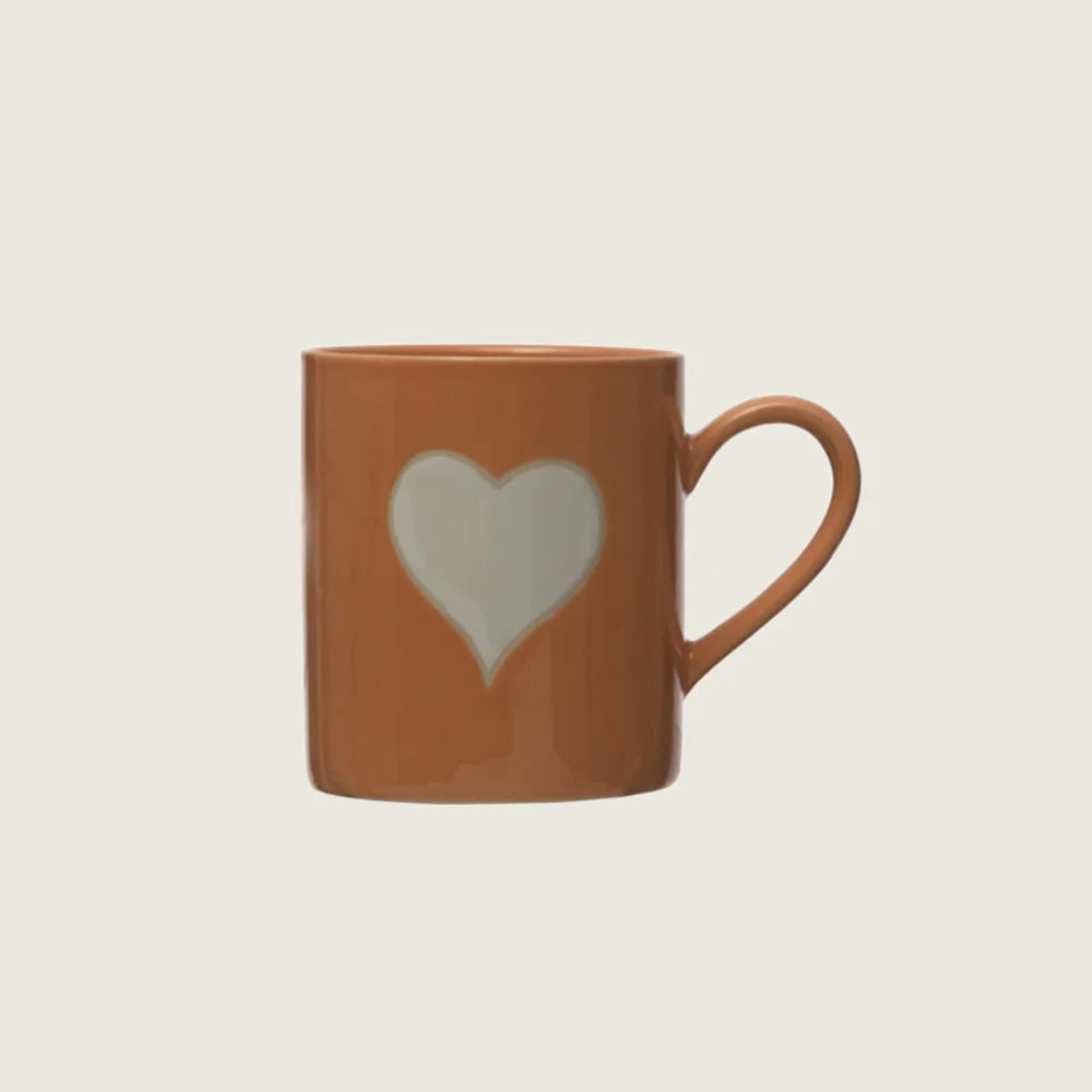 Heart Handmade Stoneware Mug | 14oz.