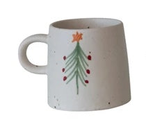 Hand Painted Christmas Tree Mugs - Main Street Roasters