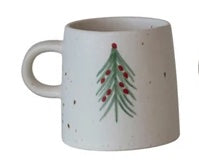 Hand Painted Christmas Tree Mugs - Main Street Roasters