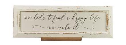White Washed Wood Frame Tabletop Signs