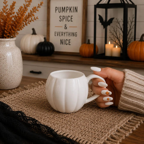 Pumpkin Shaped Coffee Mug