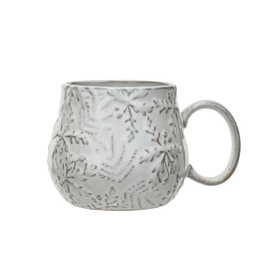 Embossed Snowflake Mug - Main Street Roasters