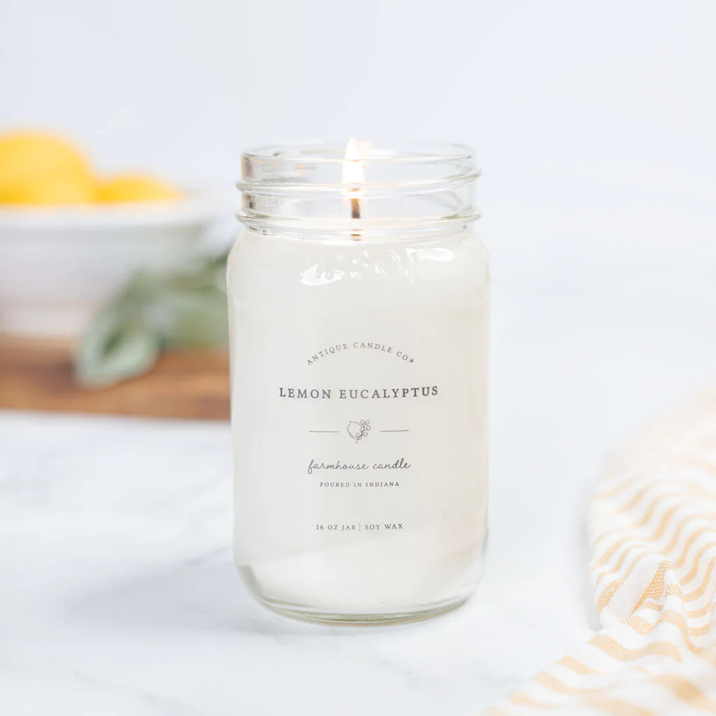 Lemon Eucalyptus Candle by Antique Candle Co® - Main Street Roasters