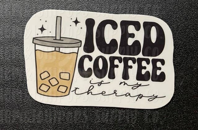 Iced Coffee is my Therapy Sticker