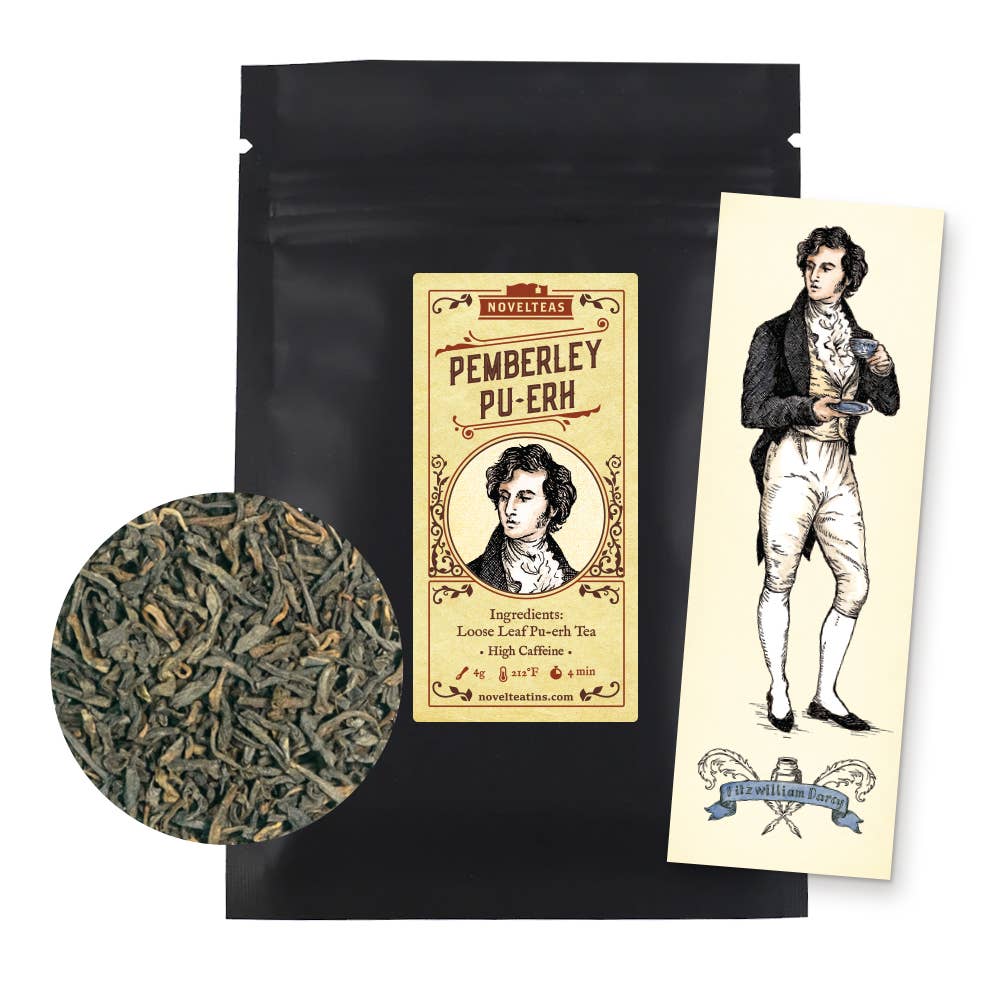 Novelteas LLC - Mr. Darcy Loose Leaf Tea with Bookmark - Main Street Roasters