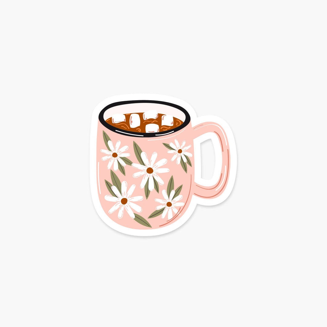Hot Chocolate in Pink Mug Sticker