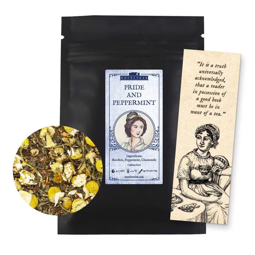 Novelteas LLC - Jane Austen Loose Leaf Tea with Bookmark - Main Street Roasters